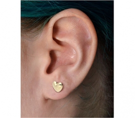 Gold Ohrpiercing Herz