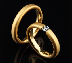 Gold Ringe mit Brillant 0,16 ct.